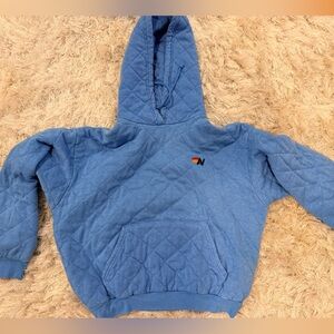 Blue Quilted AN Hoodie